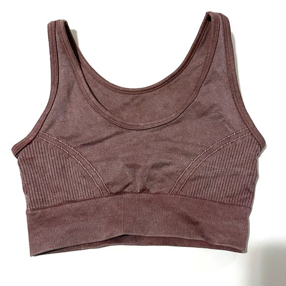 NWOT Pro-Fit Seamless Maroon Heathered Sports Bra - Picture 3 of 4